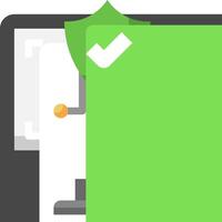 A green check mark on a white background vector