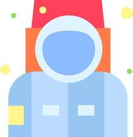 An astronaut in a space suit with a blue helmet vector