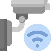 A wifi icon and a security camera vector