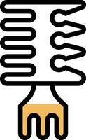 A black and yellow heating element icon vector