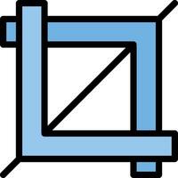 A square with a blue line through it vector