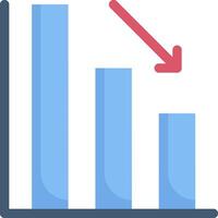 A bar chart with an arrow pointing up vector