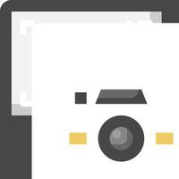 A camera icon with a white background vector