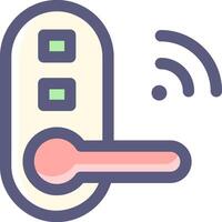 A wireless door lock icon vector