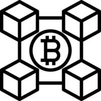 Bitcoin block chain technology vector