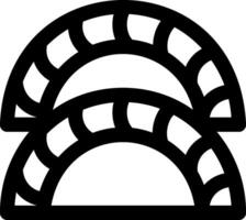 A black and white image of a pair of arches vector