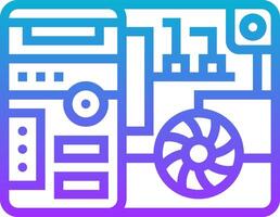 A computer with a fan and a fan on it vector