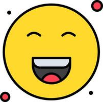 A smiling emoticion with red dots around it vector