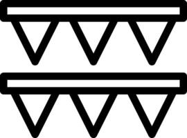 Two black and white triangles with a white background vector