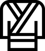 A black and white image of a kimono vector