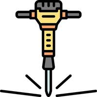 A drill with a long handle and a small head vector