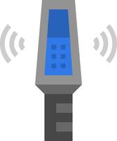 A cell phone with a blue screen and a white background vector