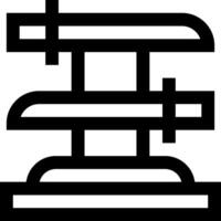 A black and white illustration of a stack of books vector