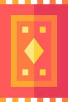 An orange square with a yellow diamond in the middle vector