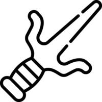 A black and white outline of a knife vector