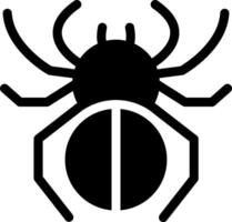 A black and white spider icon vector
