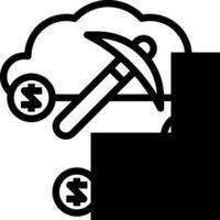 A cloud with a hammer and dollar signs vector