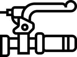A black and white illustration of a water faucet vector