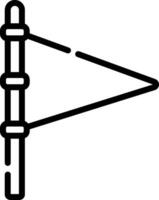 A black and white icon of a flagpole vector