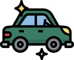 Car icon with stars on white background vector