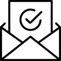 An envelope with a check mark inside vector