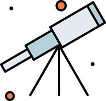A telescope icon with dots around it vector