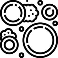 A black and white drawing of a circle and a circle vector
