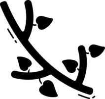 A branch with leaves and leaves on it vector