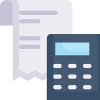 A calculator and paper with a piece of paper vector
