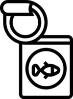 A black and white icon of a can of tuna vector