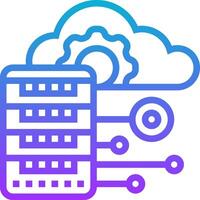Cloud computing icon with a cloud and a computer vector