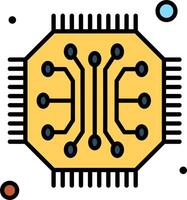 A circuit board with a yellow and black color vector