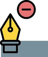 A pen and a pencil are next to each other vector
