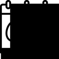 A black and white image of a calendar vector