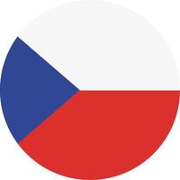The czech flag in a circle vector