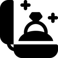An icon of a ring in a box vector