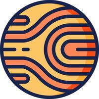 A circle with a line in the middle vector