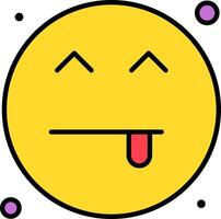 A yellow smiley face with a tongue sticking out vector