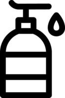 A bottle of liquid with a drop of liquid vector