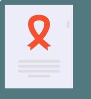 An orange ribbon on a paper document vector