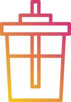 A colorful icon of a bucket with a handle vector