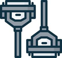 Two pipes with a handle on each end vector