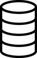 A black and white illustration of a stack of data vector