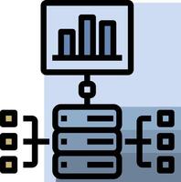 A server with a bar graph on it vector