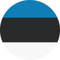 The flag of estonia in a circle vector