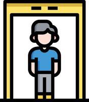 A man standing in front of a phone vector