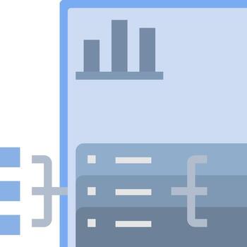 A server with a bar graph on it vector