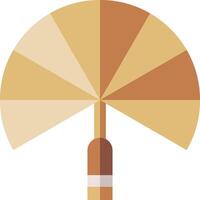 A brown umbrella with a white background vector