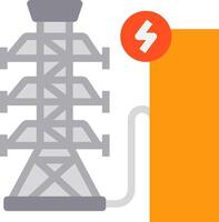 A power tower with a lightning bolt on it vector