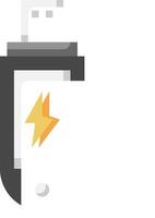 A phone with a lightning bolt on it vector